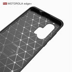 Custodia in TPU per Motorola Moto Edge Plus in fibra di carbonio spazzolata, For Motorola Moto Edge Plus 2020