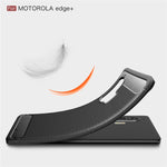 Custodia in TPU per Motorola Moto Edge Plus in fibra di carbonio spazzolata, For Motorola Moto Edge Plus 2020
