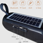 T&G TG182 Carillon stereo wireless a colonna portatile Energia solare impermeabile USB AUX Radio FM super bass