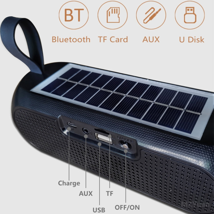 T&G TG182 Carillon stereo wireless a colonna portatile Energia solare impermeabile USB AUX Radio FM super bass