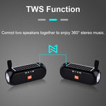 T&G TG182 Carillon stereo wireless a colonna portatile Energia solare impermeabile USB AUX Radio FM super bass