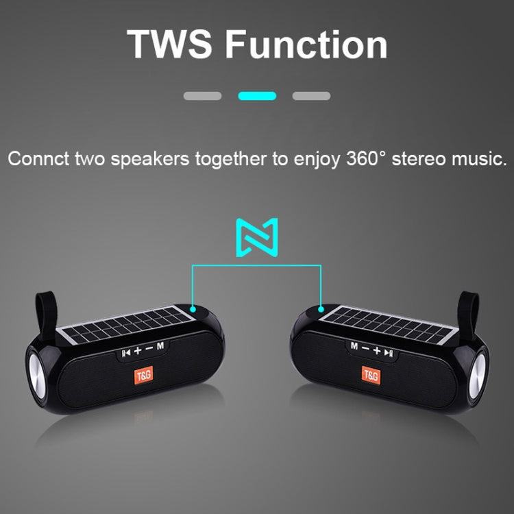 T&G TG182 Carillon stereo wireless a colonna portatile Energia solare impermeabile USB AUX Radio FM super bass