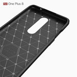 Per custodia in TPU antiurto in fibra di carbonio con trama spazzolata OnePlus 8, For OnePlus 8