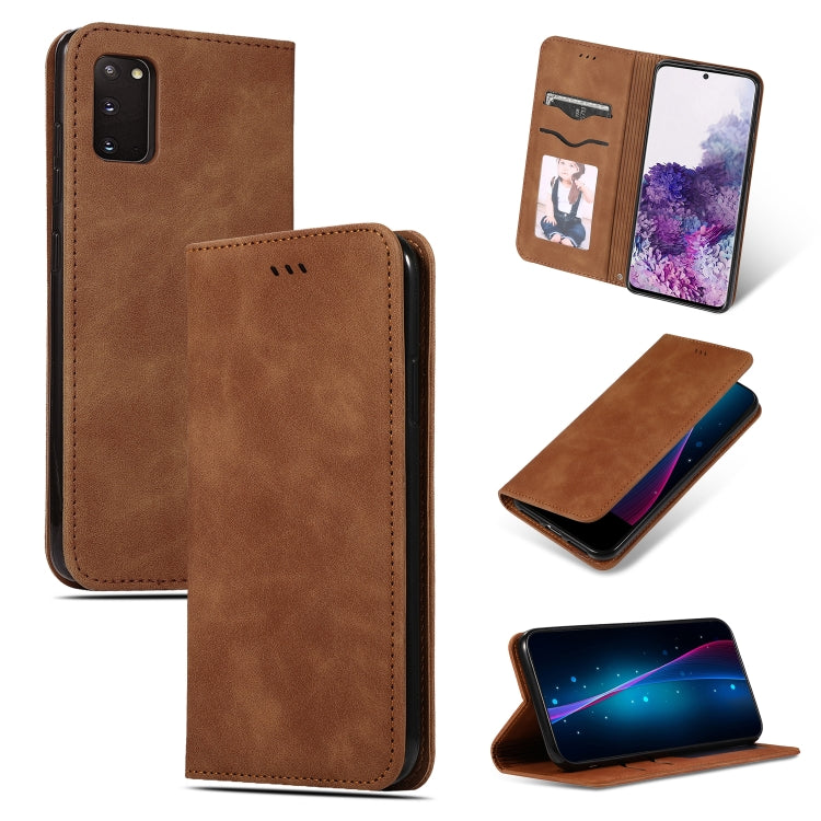 Custodia in pelle a vibrazione orizzontale magnetica per affari Retro Skin Feel, For Galaxy S20, For Galaxy S20 Plus, For Galaxy S20 Ultra