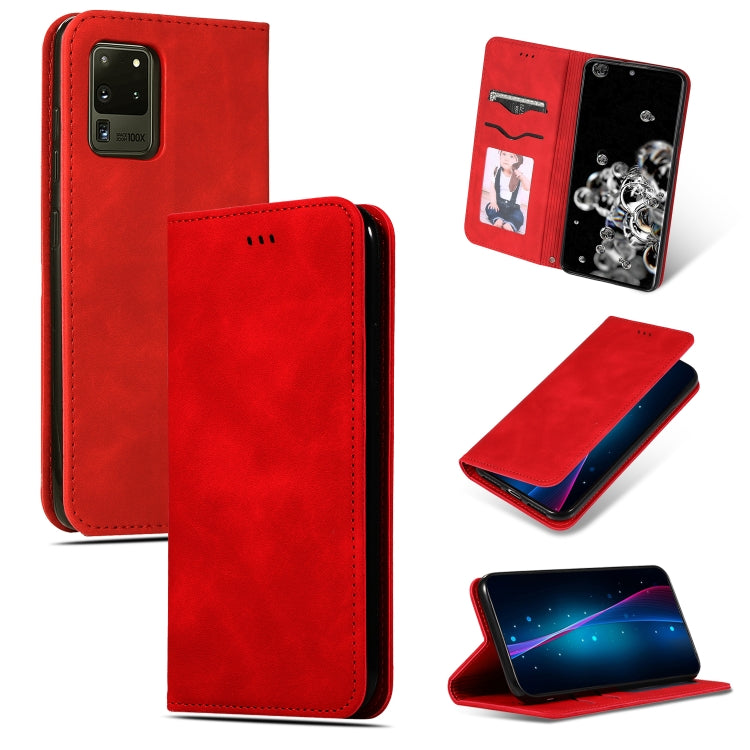 Custodia in pelle a vibrazione orizzontale magnetica per affari Retro Skin Feel, For Galaxy S20, For Galaxy S20 Plus, For Galaxy S20 Ultra