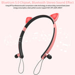 ZW29 Cat Ear Stereo Sound HIFI Fashion Outdoor Sport portatili Cuffie Bluetooth senza fili con microfono e luce LED incandescente