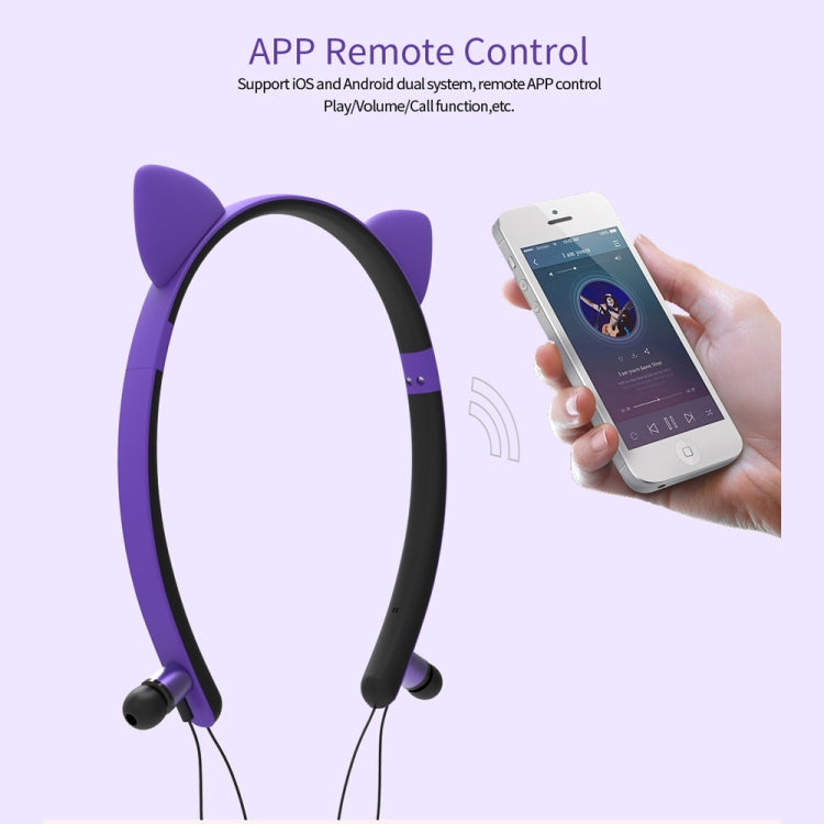 ZW29 Cat Ear Stereo Sound HIFI Fashion Outdoor Sport portatili Cuffie Bluetooth senza fili con microfono e luce LED incandescente