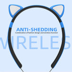 ZW29 Cat Ear Stereo Sound HIFI Fashion Outdoor Sport portatili Cuffie Bluetooth senza fili con microfono e luce LED incandescente