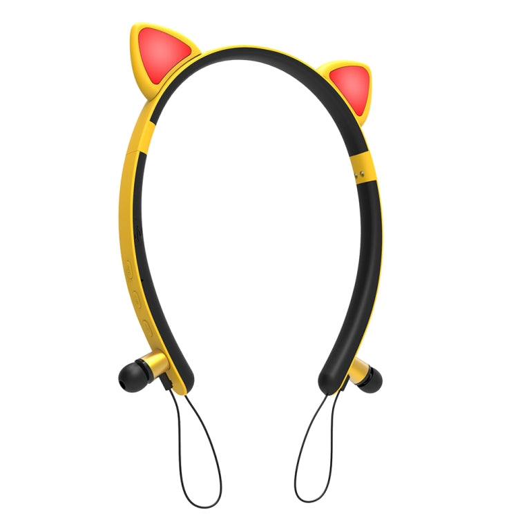 ZW29 Cat Ear Stereo Sound HIFI Fashion Outdoor Sport portatili Cuffie Bluetooth senza fili con microfono e luce LED incandescente