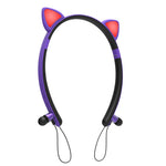 ZW29 Cat Ear Stereo Sound HIFI Fashion Outdoor Sport portatili Cuffie Bluetooth senza fili con microfono e luce LED incandescente