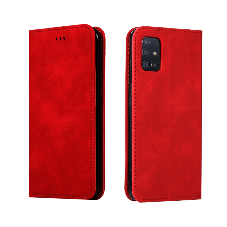 Custodia in pelle a vibrazione orizzontale magnetica per affari Retro Skin Feel, For Galaxy A51, For Galaxy A71