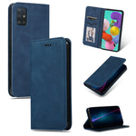 Custodia in pelle a vibrazione orizzontale magnetica per affari Retro Skin Feel, For Galaxy A51, For Galaxy A71