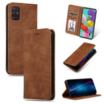 Custodia in pelle a vibrazione orizzontale magnetica per affari Retro Skin Feel, For Galaxy A51, For Galaxy A71