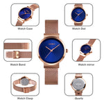 Skmei 1595 Fashion Elegant Scale Free Steel Mesh Belt Orologio da donna Orologio al quarzo da studente d'affari impermeabile da donna