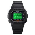 Skmei 1608 Orologio elettronico multifunzione per studenti Orologio sportivo in silicone con temporizzazione impermeabile