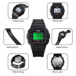 Skmei 1608 Orologio elettronico multifunzione per studenti Orologio sportivo in silicone con temporizzazione impermeabile