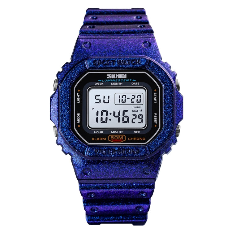 Skmei 1608 Orologio elettronico multifunzione per studenti Orologio sportivo in silicone con temporizzazione impermeabile