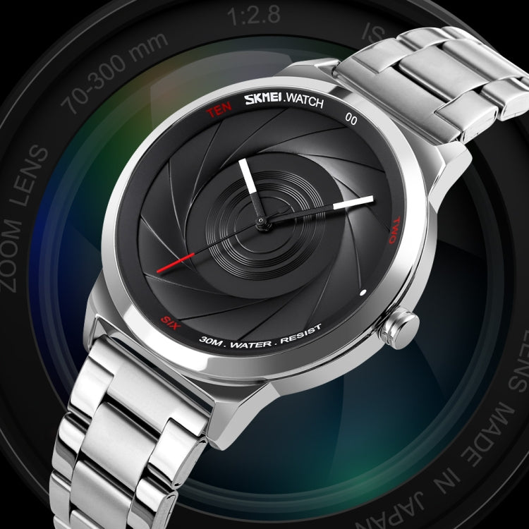 Skmei 9210 Fashion Trend Orologio da polso da uomo d'affari Semplice orologio al quarzo in oro impermeabile con superficie tridimensionale Uomo, For Men