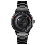 Skmei 9210 Fashion Trend Orologio da polso da uomo d'affari Semplice orologio al quarzo in oro impermeabile con superficie tridimensionale Uomo, For Men