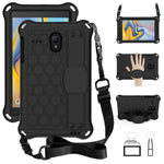 Design a nido d'ape EVA + PC Guscio protettivo piatto anticaduta a quattro angoli con cinghie, For Galaxy Tab A 8.0(2018) T387, For GalaxyTab A 8.0 (2017)T380, For GalaxyTab A 10.1 (2019) T510