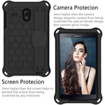 Design a nido d'ape EVA + PC Guscio protettivo piatto anticaduta a quattro angoli con cinghie, For Galaxy Tab A 8.0(2018) T387, For GalaxyTab A 8.0 (2017)T380, For GalaxyTab A 10.1 (2019) T510