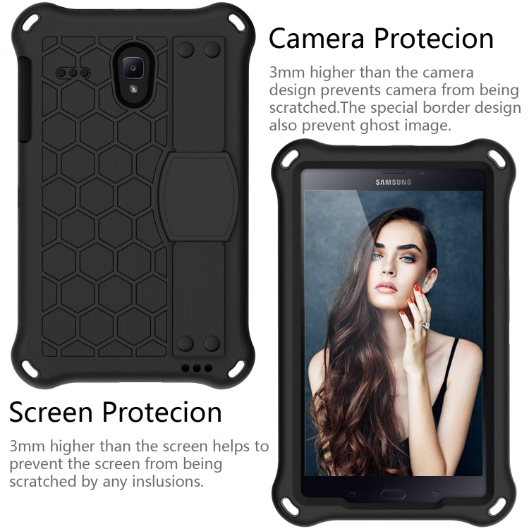Design a nido d'ape EVA + PC Guscio protettivo piatto anticaduta a quattro angoli con cinghie, For Galaxy Tab A 8.0(2018) T387, For GalaxyTab A 8.0 (2017)T380, For GalaxyTab A 10.1 (2019) T510