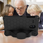 Design a nido d'ape EVA + PC Guscio protettivo piatto anticaduta a quattro angoli con cinghie, For Galaxy Tab A 8.0(2018) T387, For GalaxyTab A 8.0 (2017)T380, For GalaxyTab A 10.1 (2019) T510