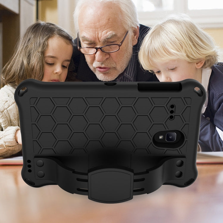 Design a nido d'ape EVA + PC Guscio protettivo piatto anticaduta a quattro angoli con cinghie, For Galaxy Tab A 8.0(2018) T387, For GalaxyTab A 8.0 (2017)T380, For GalaxyTab A 10.1 (2019) T510