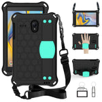 Design a nido d'ape EVA + PC Guscio protettivo piatto anticaduta a quattro angoli con cinghie, For Galaxy Tab A 8.0(2018) T387, For GalaxyTab A 8.0 (2017)T380, For GalaxyTab A 10.1 (2019) T510