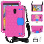 Design a nido d'ape EVA + PC Guscio protettivo piatto anticaduta a quattro angoli con cinghie, For Galaxy Tab A 8.0(2018) T387, For GalaxyTab A 8.0 (2017)T380, For GalaxyTab A 10.1 (2019) T510