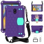 Design a nido d'ape EVA + PC Guscio protettivo piatto anticaduta a quattro angoli con cinghie, For Galaxy Tab A 8.0(2018) T387, For GalaxyTab A 8.0 (2017)T380, For GalaxyTab A 10.1 (2019) T510