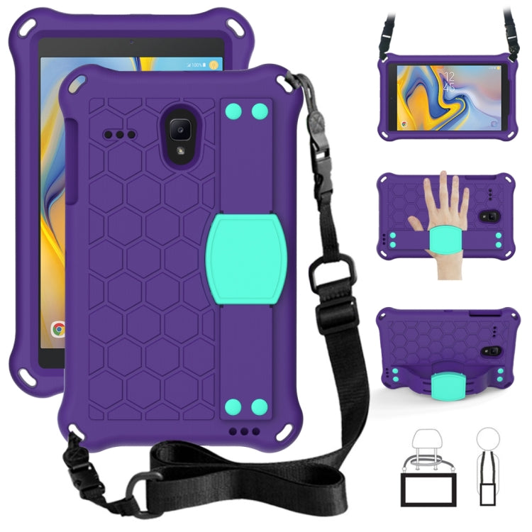 Design a nido d'ape EVA + PC Guscio protettivo piatto anticaduta a quattro angoli con cinghie, For Galaxy Tab A 8.0(2018) T387, For GalaxyTab A 8.0 (2017)T380, For GalaxyTab A 10.1 (2019) T510