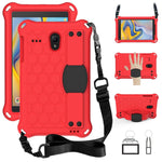 Design a nido d'ape EVA + PC Guscio protettivo piatto anticaduta a quattro angoli con cinghie, For Galaxy Tab A 8.0(2018) T387, For GalaxyTab A 8.0 (2017)T380, For GalaxyTab A 10.1 (2019) T510