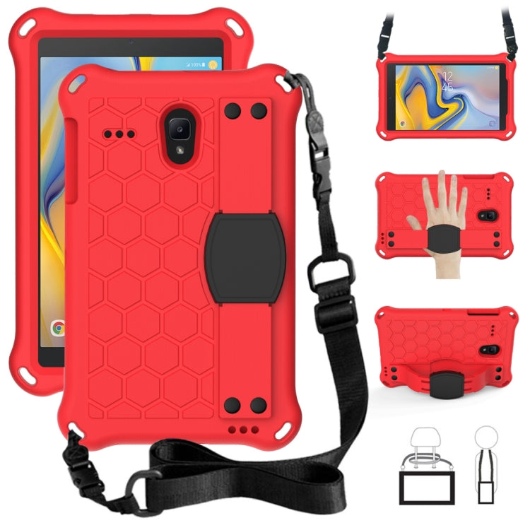 Design a nido d'ape EVA + PC Guscio protettivo piatto anticaduta a quattro angoli con cinghie, For Galaxy Tab A 8.0(2018) T387, For GalaxyTab A 8.0 (2017)T380, For GalaxyTab A 10.1 (2019) T510