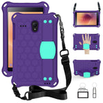 Design a nido d'ape EVA + PC Guscio protettivo piatto anticaduta a quattro angoli con cinghie, For Galaxy Tab A 8.0(2018) T387, For GalaxyTab A 8.0 (2017)T380, For GalaxyTab A 10.1 (2019) T510