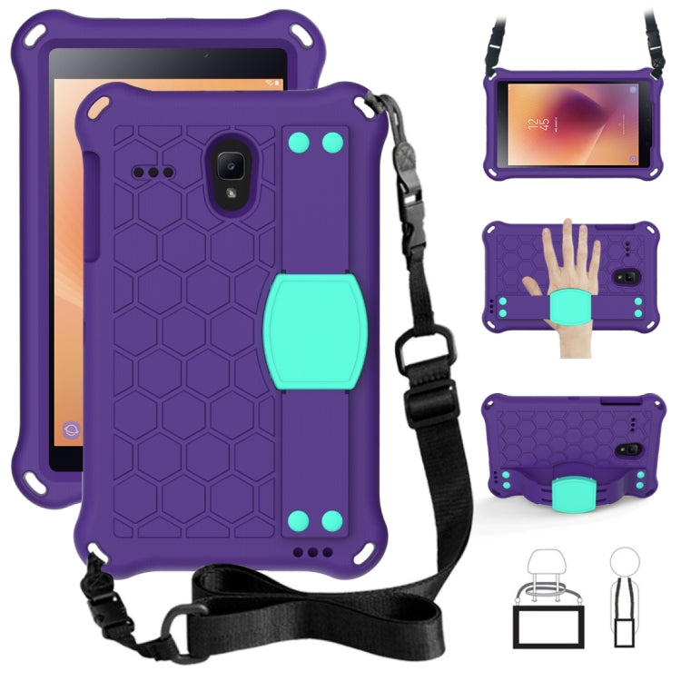 Design a nido d'ape EVA + PC Guscio protettivo piatto anticaduta a quattro angoli con cinghie, For Galaxy Tab A 8.0(2018) T387, For GalaxyTab A 8.0 (2017)T380, For GalaxyTab A 10.1 (2019) T510