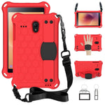 Design a nido d'ape EVA + PC Guscio protettivo piatto anticaduta a quattro angoli con cinghie, For Galaxy Tab A 8.0(2018) T387, For GalaxyTab A 8.0 (2017)T380, For GalaxyTab A 10.1 (2019) T510