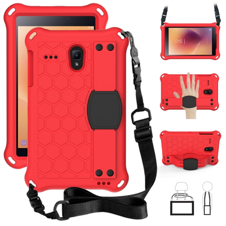 Design a nido d'ape EVA + PC Guscio protettivo piatto anticaduta a quattro angoli con cinghie, For Galaxy Tab A 8.0(2018) T387, For GalaxyTab A 8.0 (2017)T380, For GalaxyTab A 10.1 (2019) T510