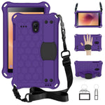 Design a nido d'ape EVA + PC Guscio protettivo piatto anticaduta a quattro angoli con cinghie, For Galaxy Tab A 8.0(2018) T387, For GalaxyTab A 8.0 (2017)T380, For GalaxyTab A 10.1 (2019) T510
