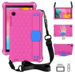 Design a nido d'ape EVA + PC Guscio protettivo piatto anticaduta a quattro angoli con cinghie, For Galaxy Tab A 8.0(2018) T387, For GalaxyTab A 8.0 (2017)T380, For GalaxyTab A 10.1 (2019) T510