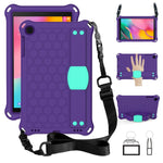 Design a nido d'ape EVA + PC Guscio protettivo piatto anticaduta a quattro angoli con cinghie, For Galaxy Tab A 8.0(2018) T387, For GalaxyTab A 8.0 (2017)T380, For GalaxyTab A 10.1 (2019) T510