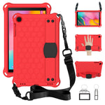 Design a nido d'ape EVA + PC Guscio protettivo piatto anticaduta a quattro angoli con cinghie, For Galaxy Tab A 8.0(2018) T387, For GalaxyTab A 8.0 (2017)T380, For GalaxyTab A 10.1 (2019) T510