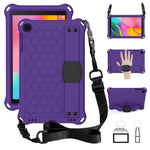 Design a nido d'ape EVA + PC Guscio protettivo piatto anticaduta a quattro angoli con cinghie, For Galaxy Tab A 8.0(2018) T387, For GalaxyTab A 8.0 (2017)T380, For GalaxyTab A 10.1 (2019) T510