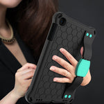 Design a nido d'ape EVA + PC Guscio protettivo piatto anticaduta a quattro angoli con cinghie, For iPad mini 5 / 4 / 3 / 2 /1