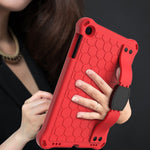 Design a nido d'ape EVA + PC Guscio protettivo piatto anticaduta a quattro angoli con cinghie, For iPad mini 5 / 4 / 3 / 2 /1