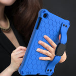 Design a nido d'ape EVA + PC Guscio protettivo piatto anticaduta a quattro angoli con cinghie, For iPad mini 5 / 4 / 3 / 2 /1