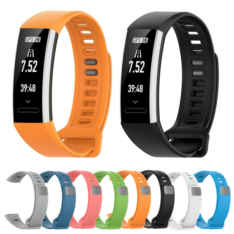 Per cinturino in silicone con cinturino sportivo Huawei Band 2 Pro / Band 2 / ERS-B19 / ERS-B29, White, Orange, Pink, Black, Gray, Green, Blue, Midnight Blue
