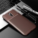 Per la custodia in TPU antiurto con struttura in fibra di carbonio NOKIA 2.3, For NOKIA 2.3