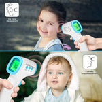 Termometro digitale LCD senza contatto Termometro per il corpo frontale a infrarossi portatile per febbre con misurazione LCD per portabambino per adulti, LCD Digital