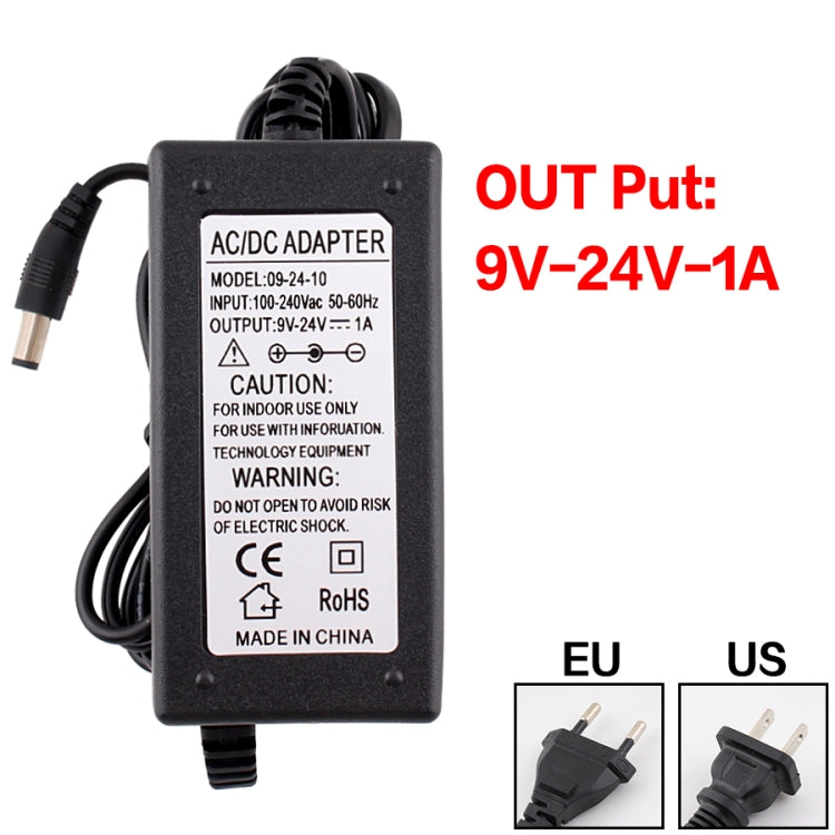 Adattatore di alimentazione a tensione regolabile da CA a CC Caricatore di commutazione dell'alimentazione dello schermo di visualizzazione dell'alimentatore universale, US 3V-12V 2A, EU 3V-12V 2A, US 9V-24V 1A, EU 9V-24V 1A, US 3-24V 1A, EU 3-24V 1A